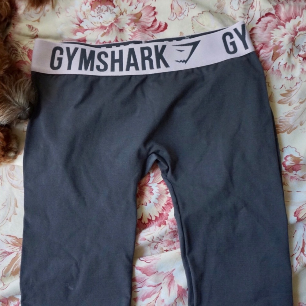 Gym shark leggings pink/gray xs
